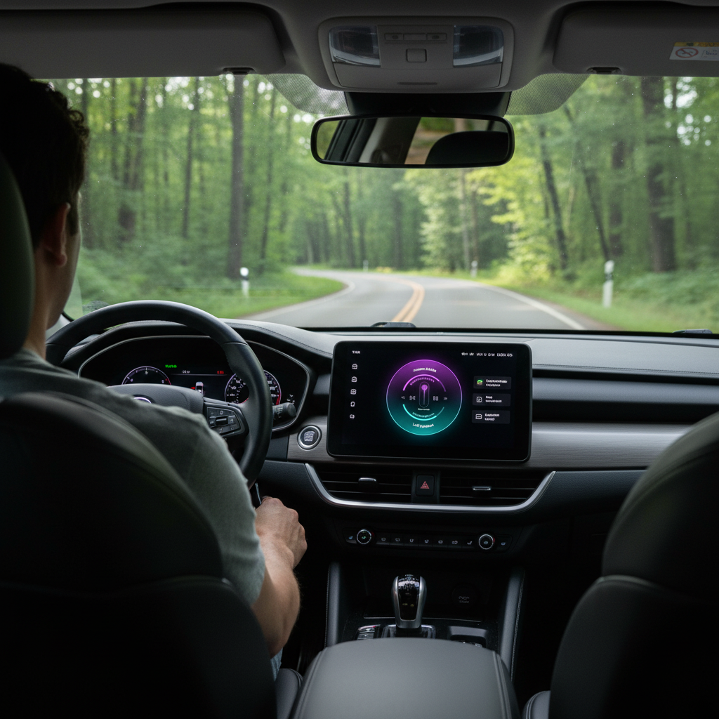 Driver listening to Simulisten